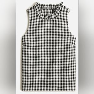 J Crew  Fleur top in gingham linen